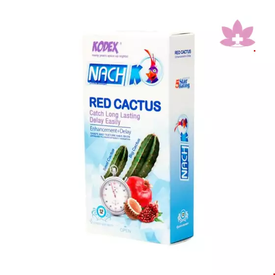Nach Kodex Red Cactus Catch Long Lasting Delay Condom 12 PCS