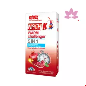 Nach Kodex Warm Challenger 5 in 1 Delay Condom 12 PCS