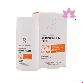 فلوئید ضد آفتاب فیوژن واتر SPF50 بیزانس مناسب پوست چرب و مختلط 50 میلی لیتری