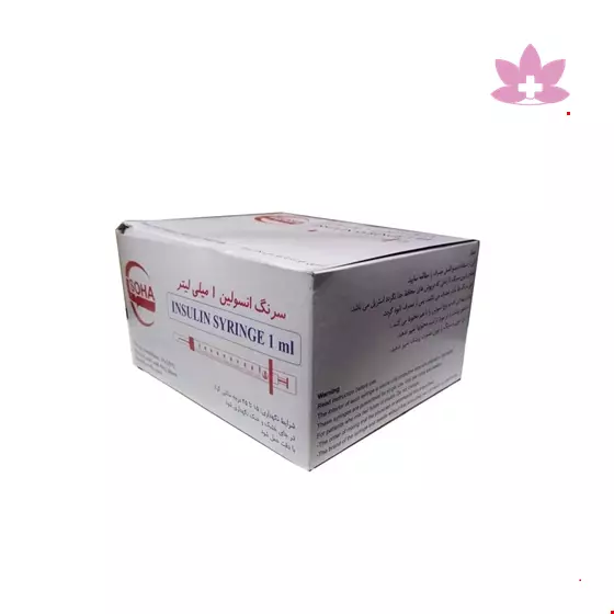  Soha One ml insulin syringe with needle attached 100 Pcs