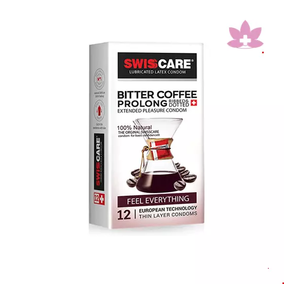  Swiss Care Bitter Coffee Prolong Condoms 12 Pcs