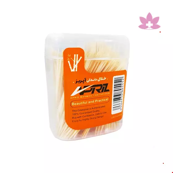 Wooden toothpicks in a box Apriz